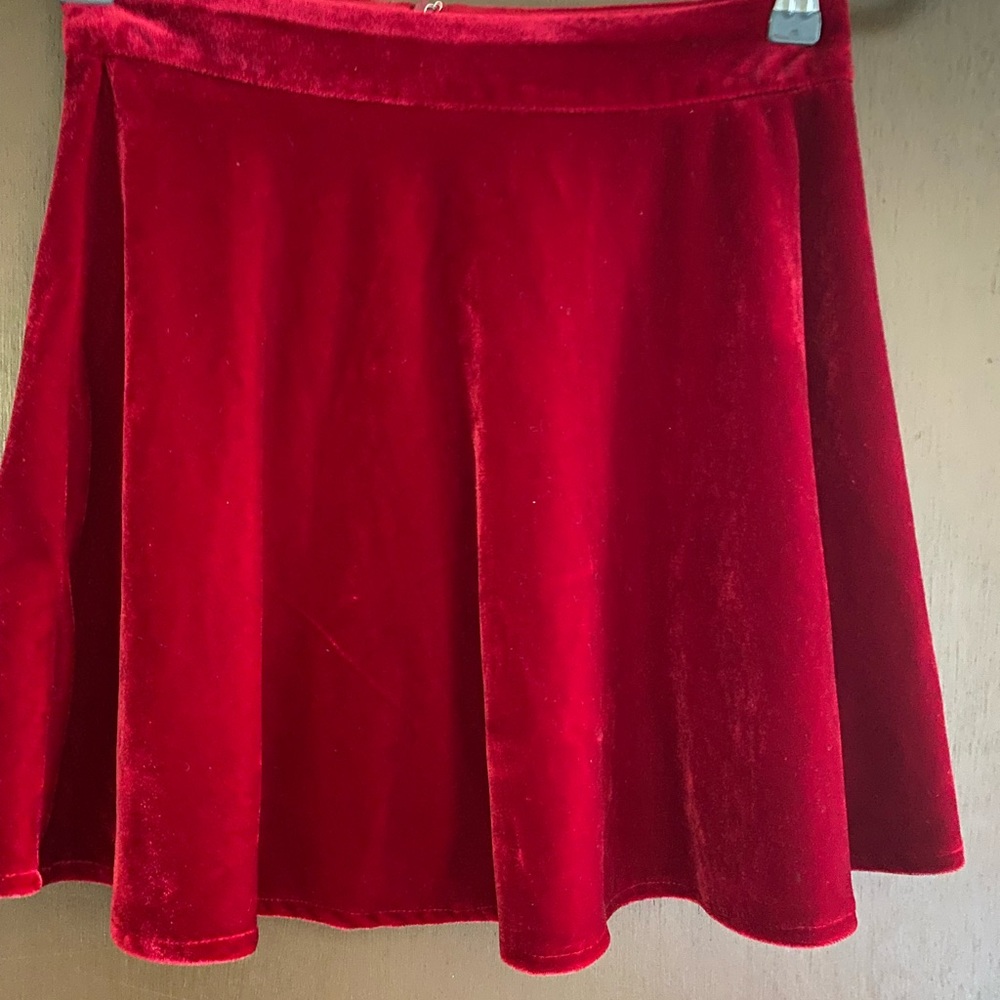 Red Velvet Mini skirt by TBI